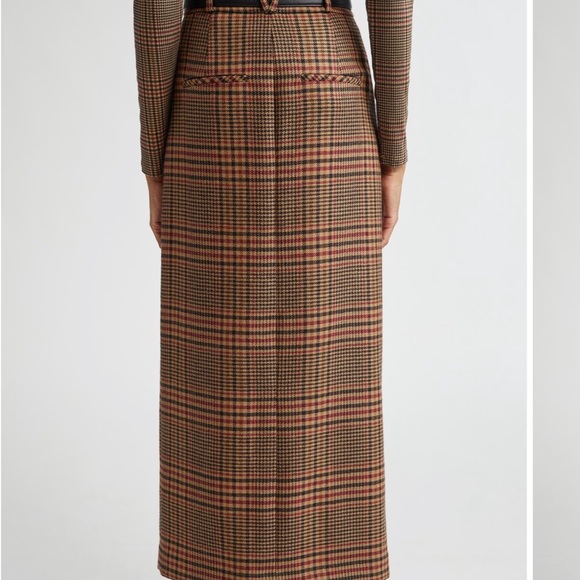 Veronica Beard Maxine Glen Plaid Wool Midi Skirt - Picture 3 of 6